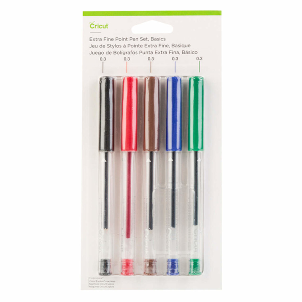 Cricut 2007643 Stiftsatz mit extra feiner Spitze (0,3 mm), Standardfarben