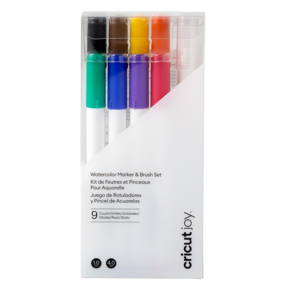 Cricut 2009978 Joy Aquarellstiftesatz & Pinsel, 9er-Pack