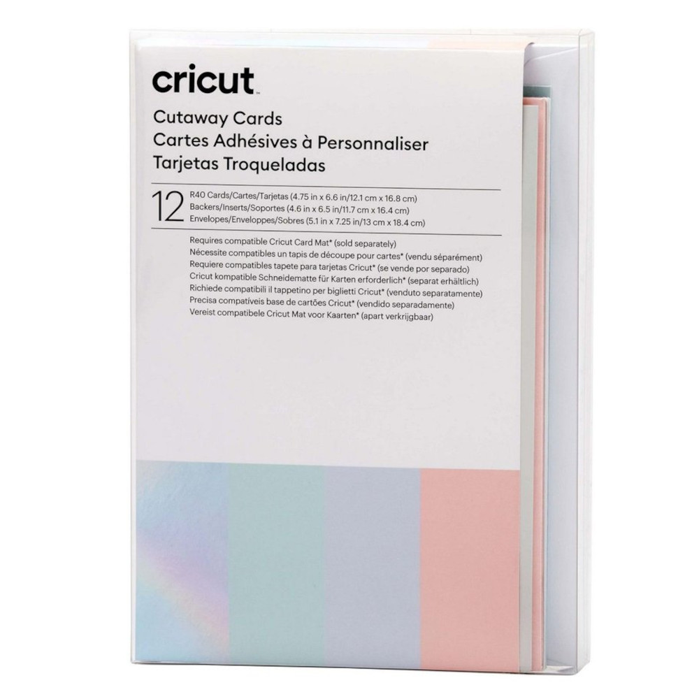 Cricut 2009483 Klebekarten pastel (R40) 12er-Pack