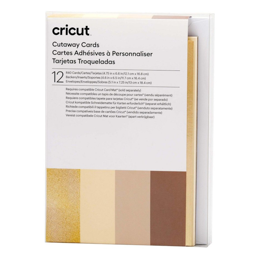 Cricut 2009486 Klebekarten neutrals (R40) 12er-Pack