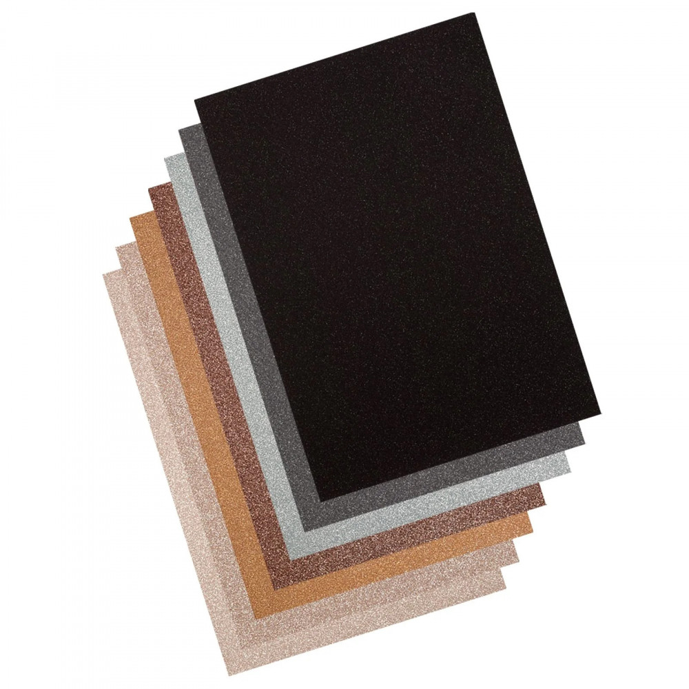 Preview: Florence Cardstock Papier Glitzerpapier DIN A4 (216g/m²) - 40er Pack