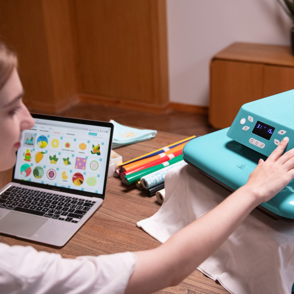 Preview: LOKLiK Auto Heat Press™ Transferpresse + Flexfolien Bundle A4