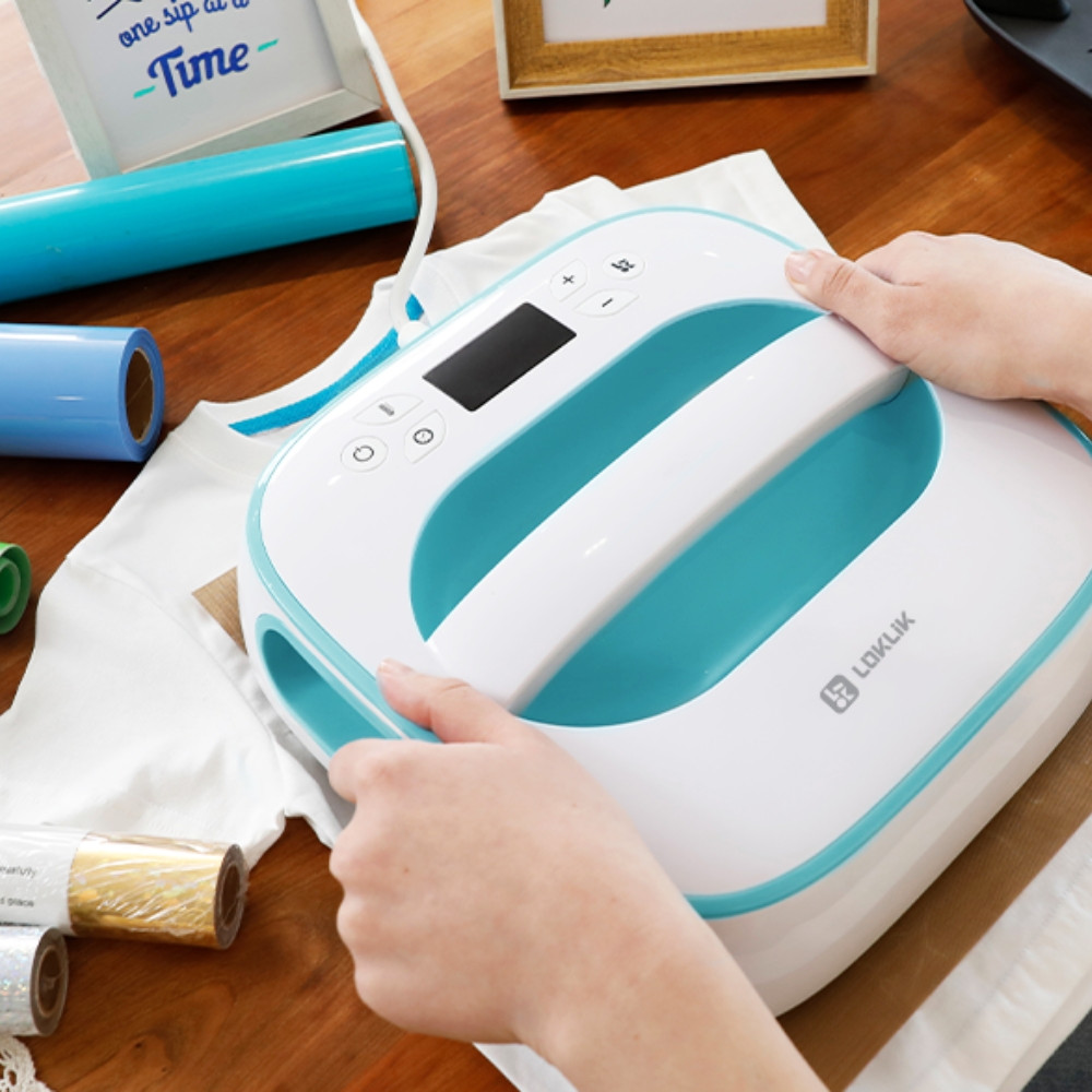 Preview: LOKLiK Easy Heat Press™ Transferpresse 25,5 x 25,5 cm - Starter Bundle