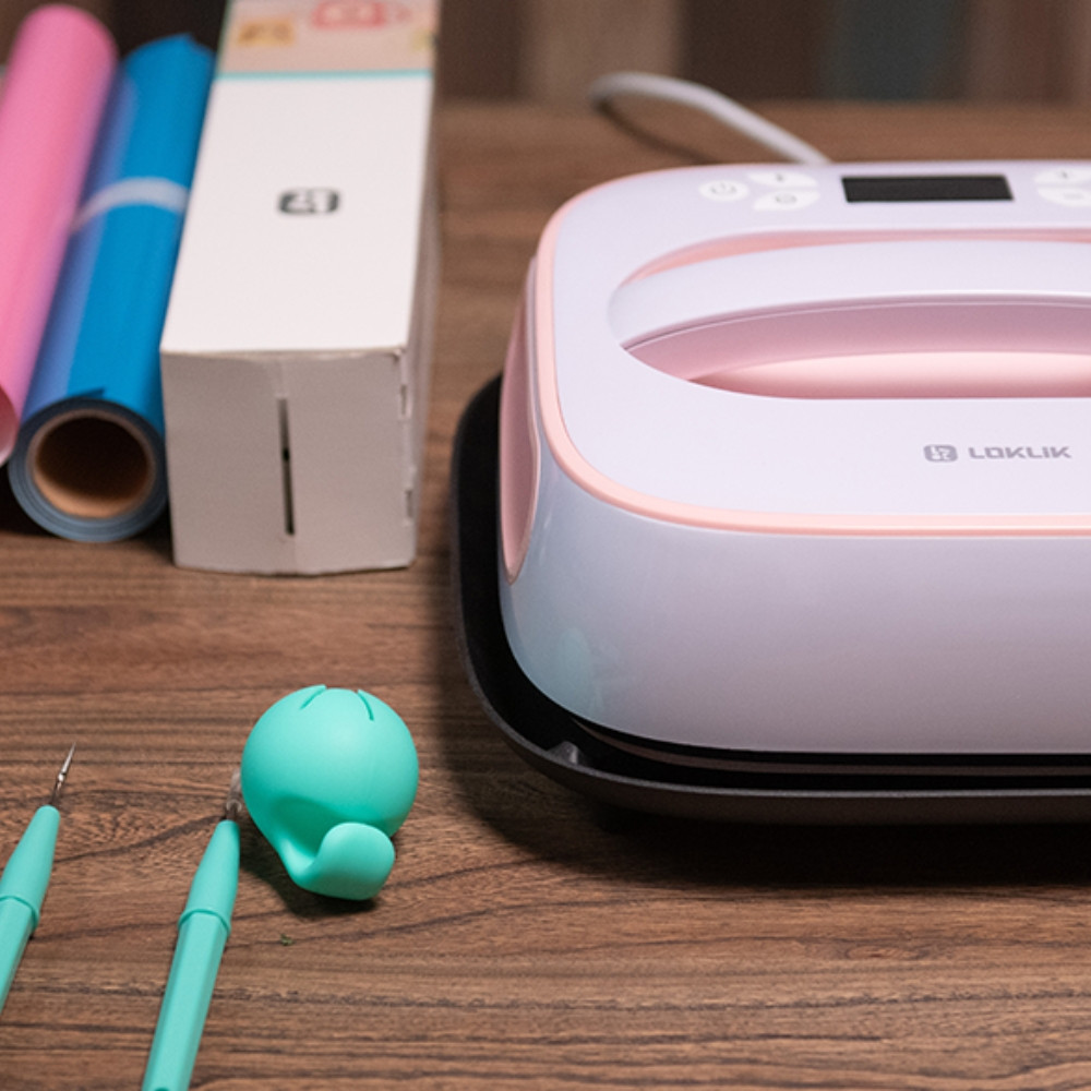 Preview: LOKLiK Easy Heat Press™ Transferpresse + Flexfolien Bundle A4