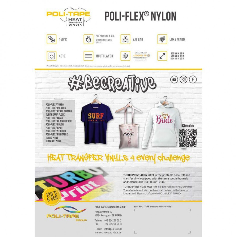 Preview: Farbkarte Poli-Flex Nylon