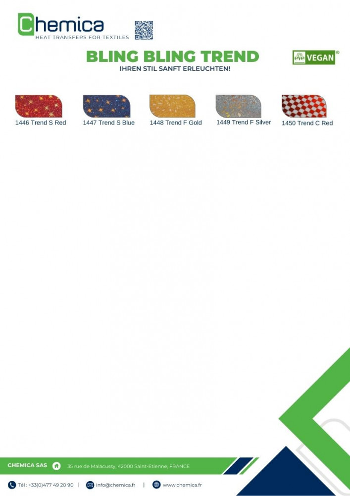 Restrolle: Chemica Bling-Bling Trend Flexfolie Trend F Gold (1448) - 30 cm breit, Meterware (noch ca. 7 m)