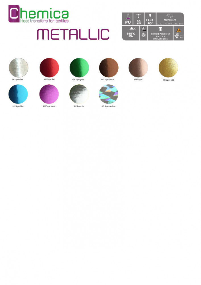Restrolle: Chemica Metallic Flexfolie Fuchsia (460) - 50 cm breit, Meterware (noch ca. 7 m)