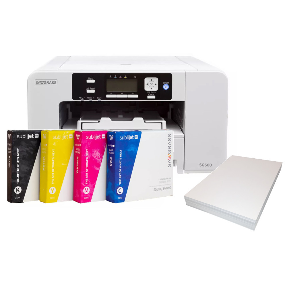 Sawgrass SG500 A4 Sublimationsdrucker inkl. 31 ml Tinte und Papier 