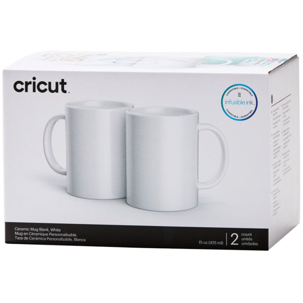 Cricut 2007823 Sublimationstassen weiß 425 ml - 2 Stück