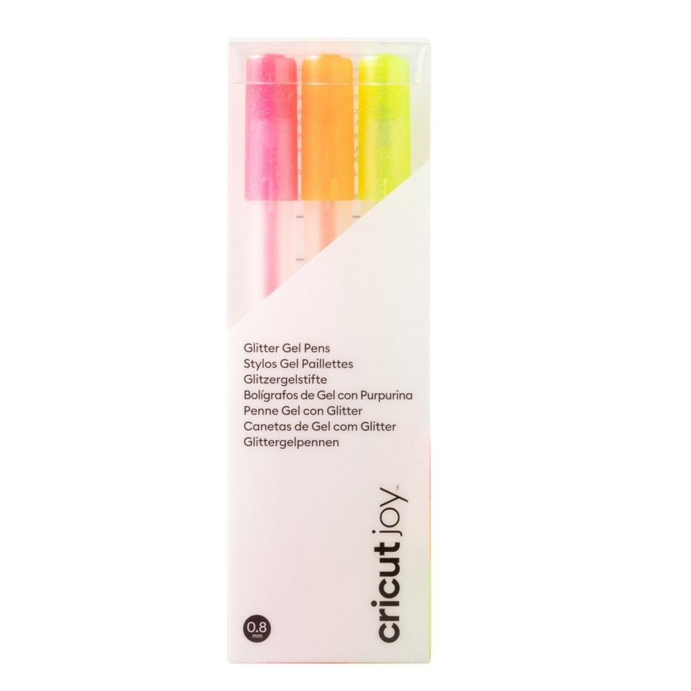 Cricut 2009963 Joy Glitzer-Gelstifte (0,8 mm), Neonfarben