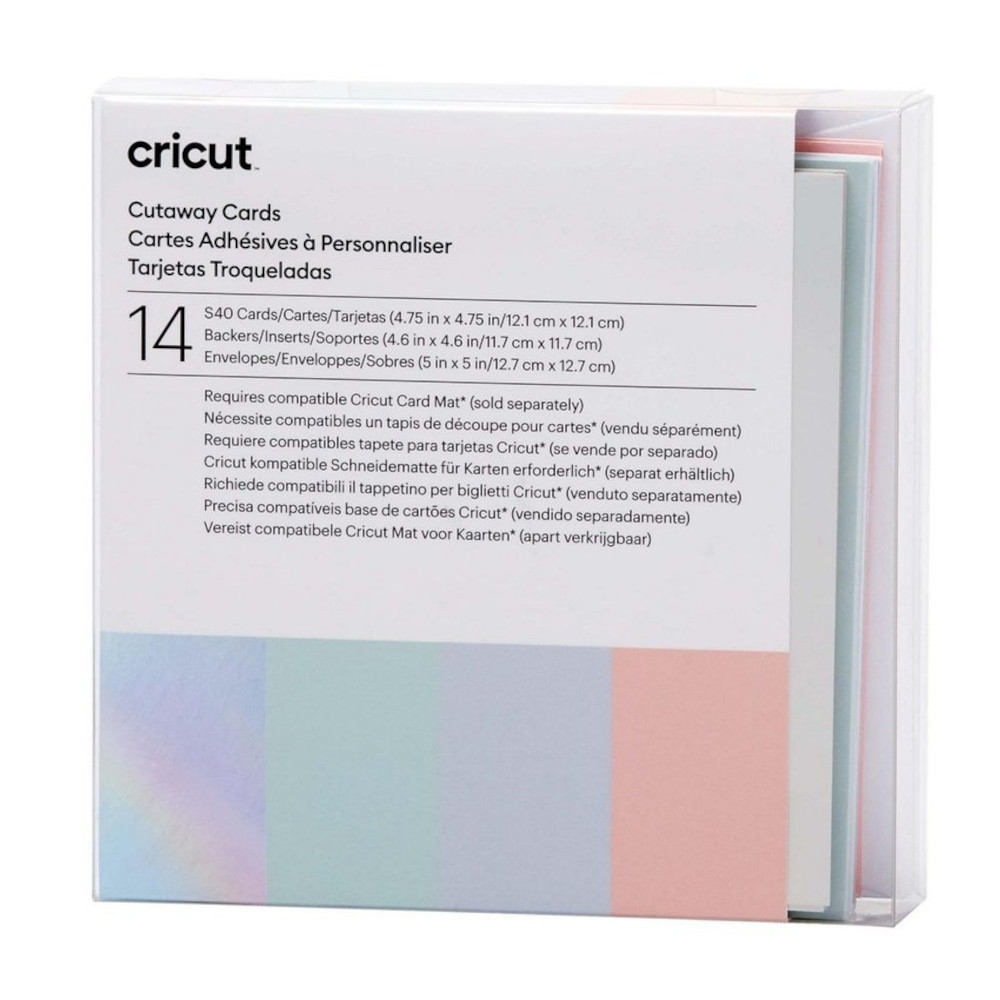 Cricut 2009484 Klebekarten pastel (S40) 14er-Pack