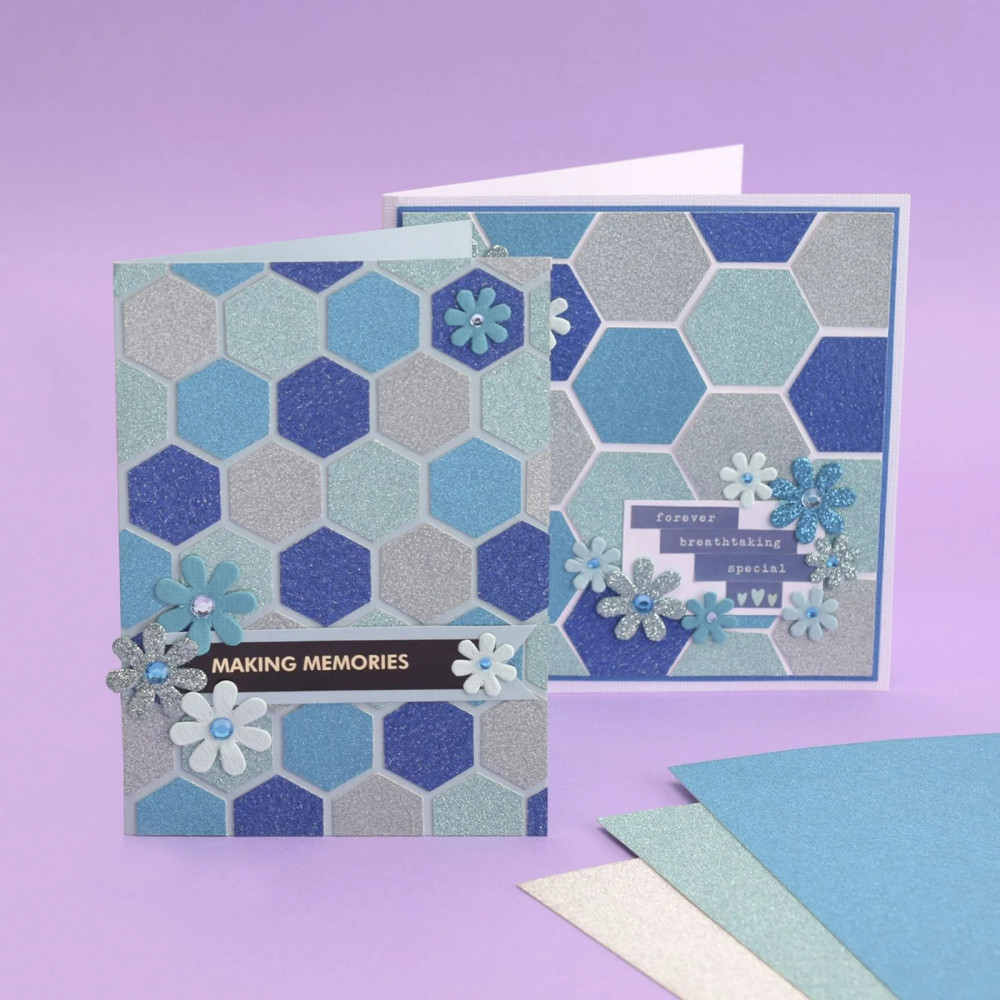 Florence Cardstock Papier Glitzerpapier DIN A4 (216g/m²) - 40er Pack