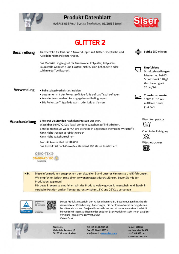 Siser Glitter Flexfolie