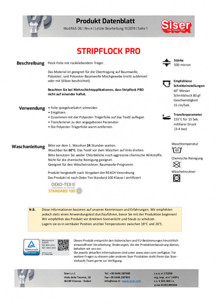 Siser Stripflock Pro Flockfolie