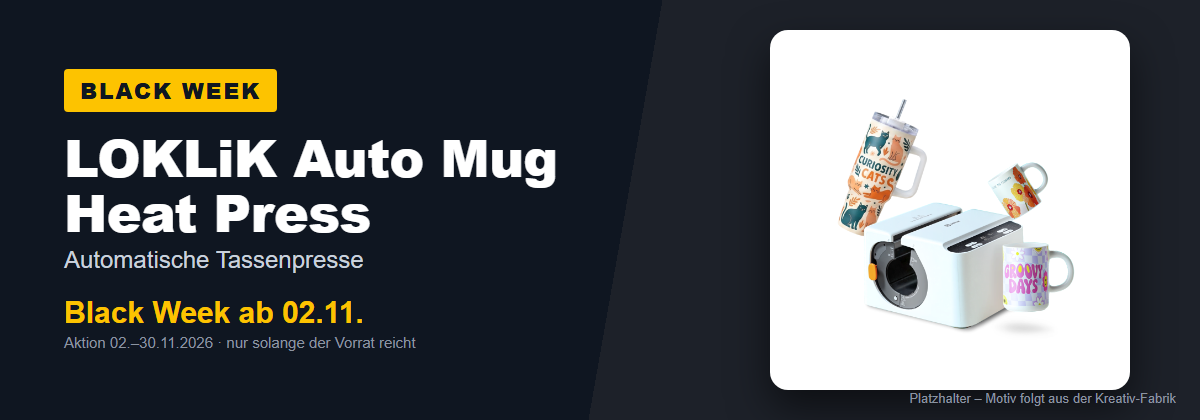 Black Week ab 02.11. – LOKLiK Auto Mug Heat Press